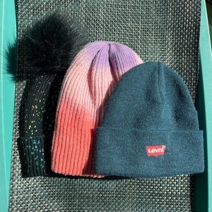 Beanie bundle! 3 beanie hats in EUC. Levi’s, GAP